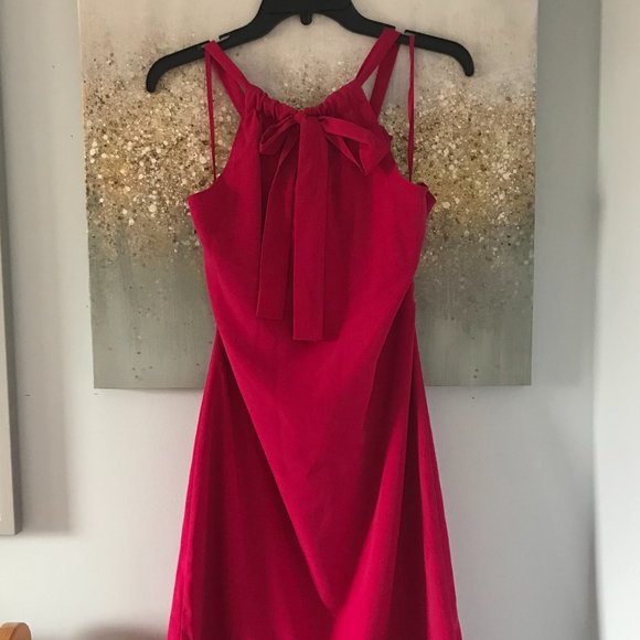 Tahari Krystal Halter Dress in Shocking Pink (NWT) - Picture 11 of 14